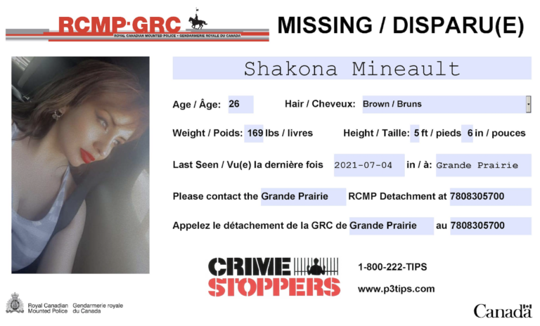 Grande Prairie RCMP search for missing 26-year-old