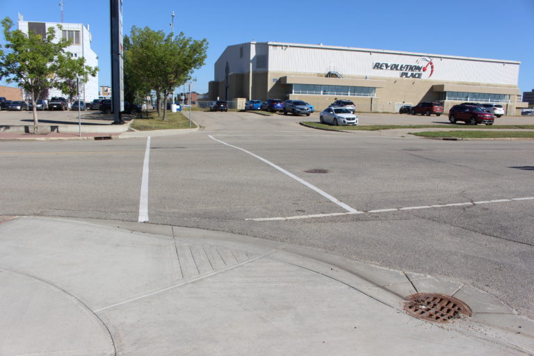 Why did the chicken cross the road? To promote road safety for Grande Prairie students