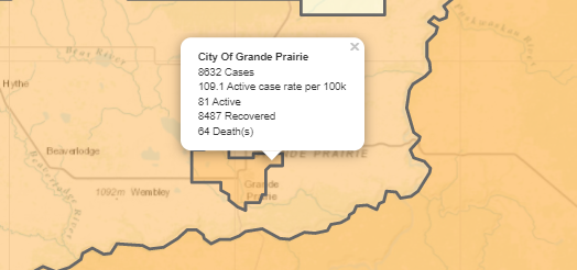 Two COVID-19 deaths reported in City of Grande Prairie