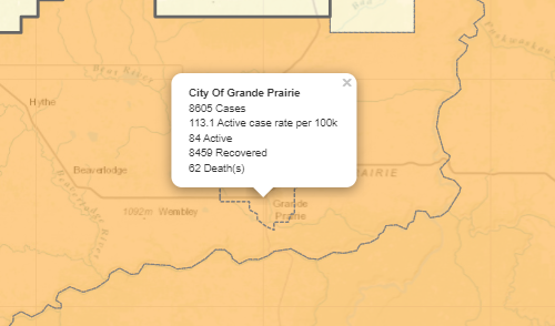 62nd COVID-19 death reported in Grande Prairie