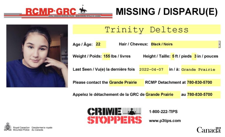 Woman reported missing from Grande Prairie area