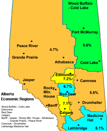 Western Alberta unemployment rate lowest in province