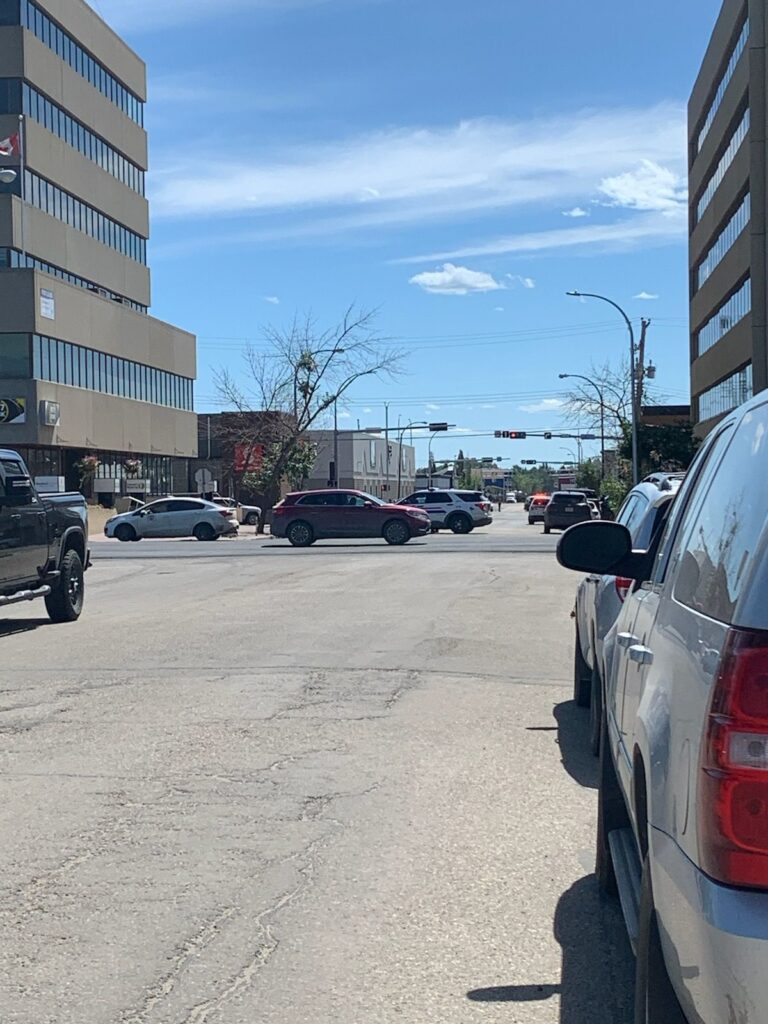 UPDATE: Downtown area cleared after incident at Scotiabank in Grande Prairie