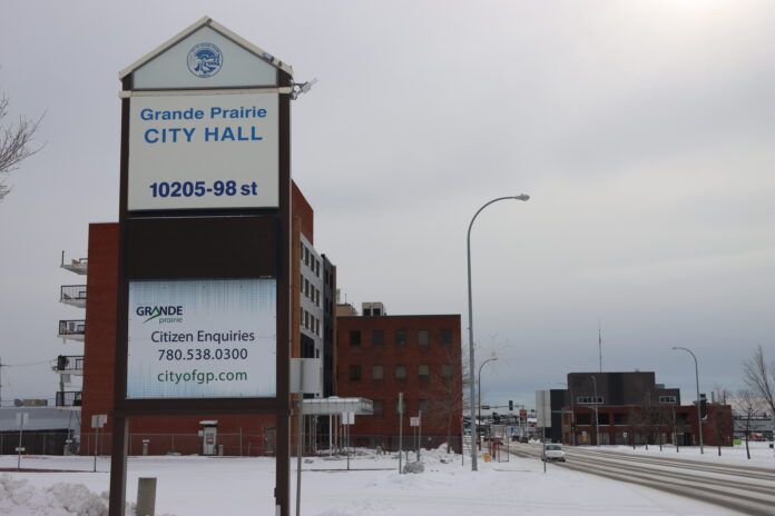 Grande Prairie City Hall Sign (mygrandeprairienow.com staff)