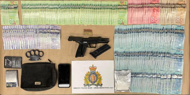 Two arrested after fleeing from, then striking Grande Prairie RCMP vehicle