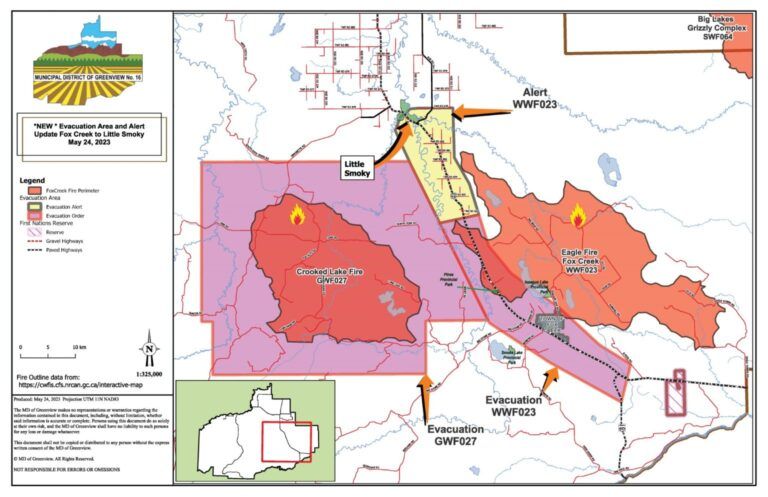 Evacuation order downgraded for Fox Creek, Little Smoky, surrounding area