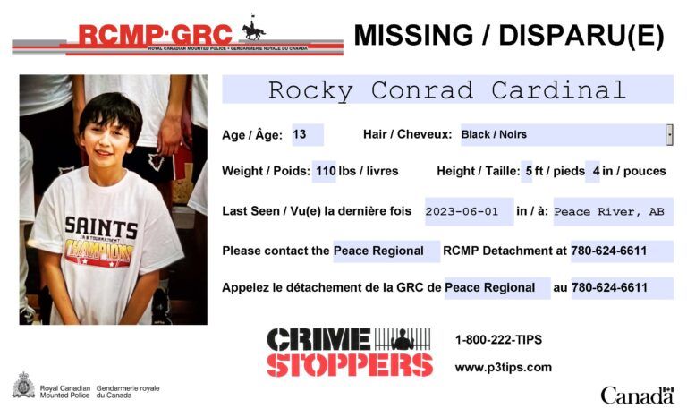 UPDATE: RCMP locate missing Peace River teen