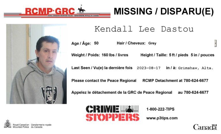 Missing man known to frequent Peace River region