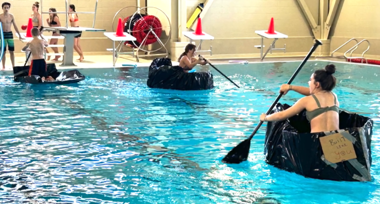 St. Mary’s students float to the finish in cardboard boat STEM project