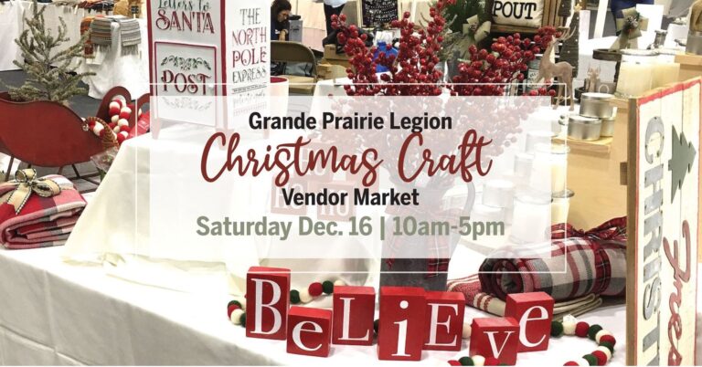 Grande Prairie Legion to hold third annual Christmas Craft Market