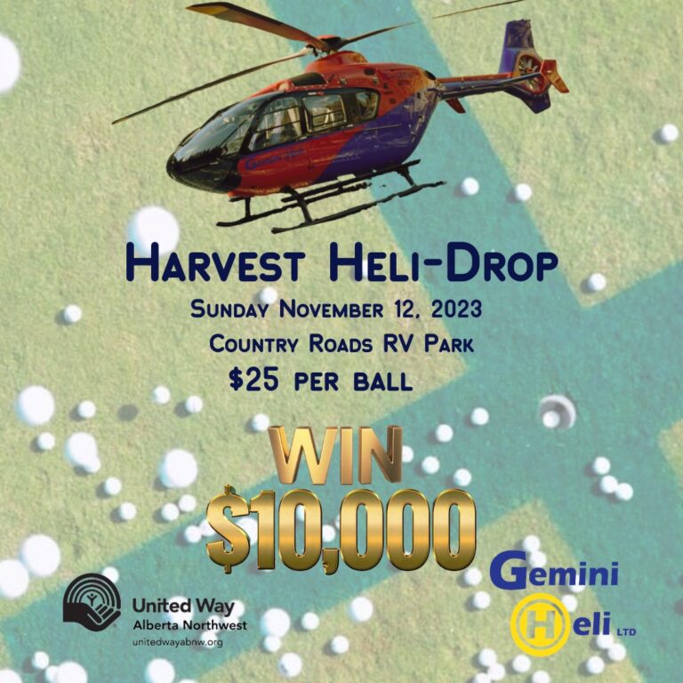 United Way short of fundraising goal for Harvest Heli-Drop