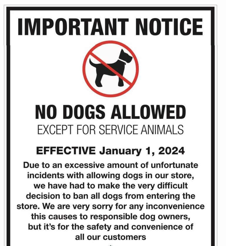 Canadian Tire Grande Prairie bans all but service animals from store