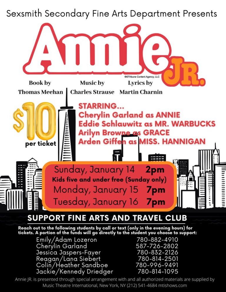 Annie Jr to mark first musical performance for Sexsmith Secondary
