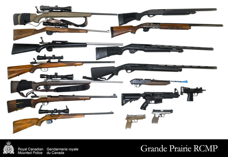 Two people, including a minor, charged after firearms seizure in Grande Prairie