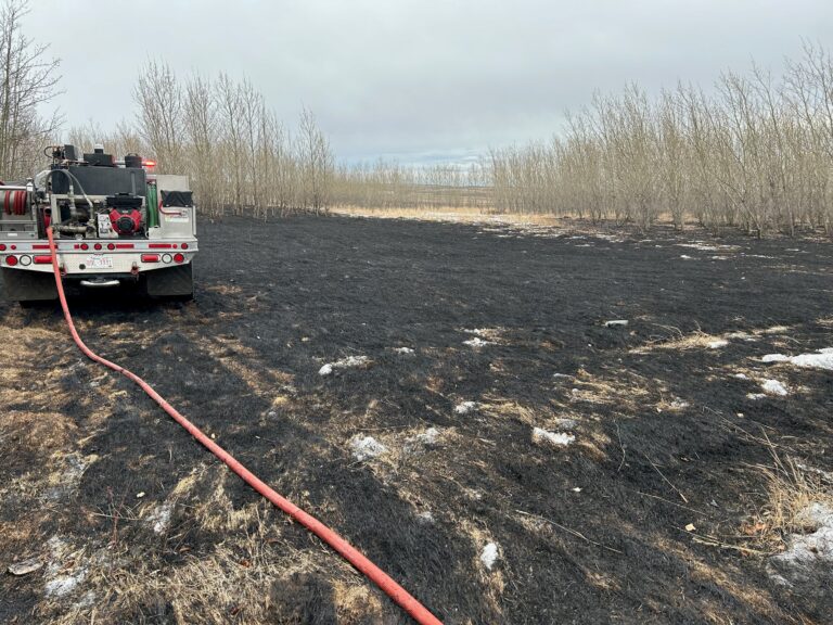 Crews battling brush fire near Wembley as county issues fire advisory