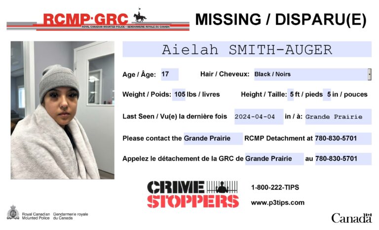 Grande Prairie RCMP seeking public assistance in finding missing 17-year-old