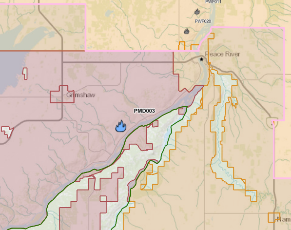 Fire crews, aircraft deployed to tackle wildfire near Peace River