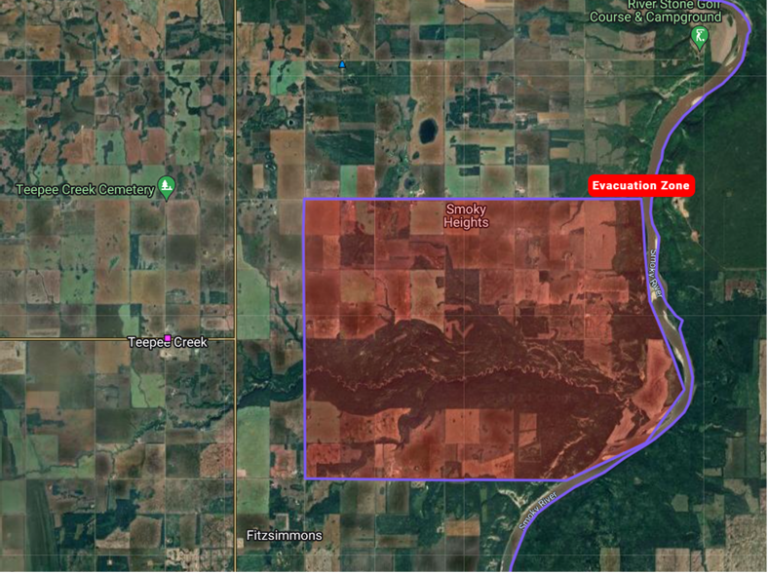 County of Grande Prairie officials reminding residents to steer clear of evacuated areas