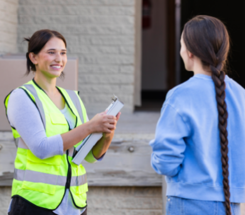 A city census worker (Supplied, City of Grande Prairie)