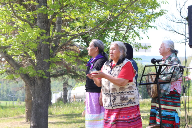 Elders bless the site of new Indigenous-focused Health and Wellness Centre in Pouce Coupe