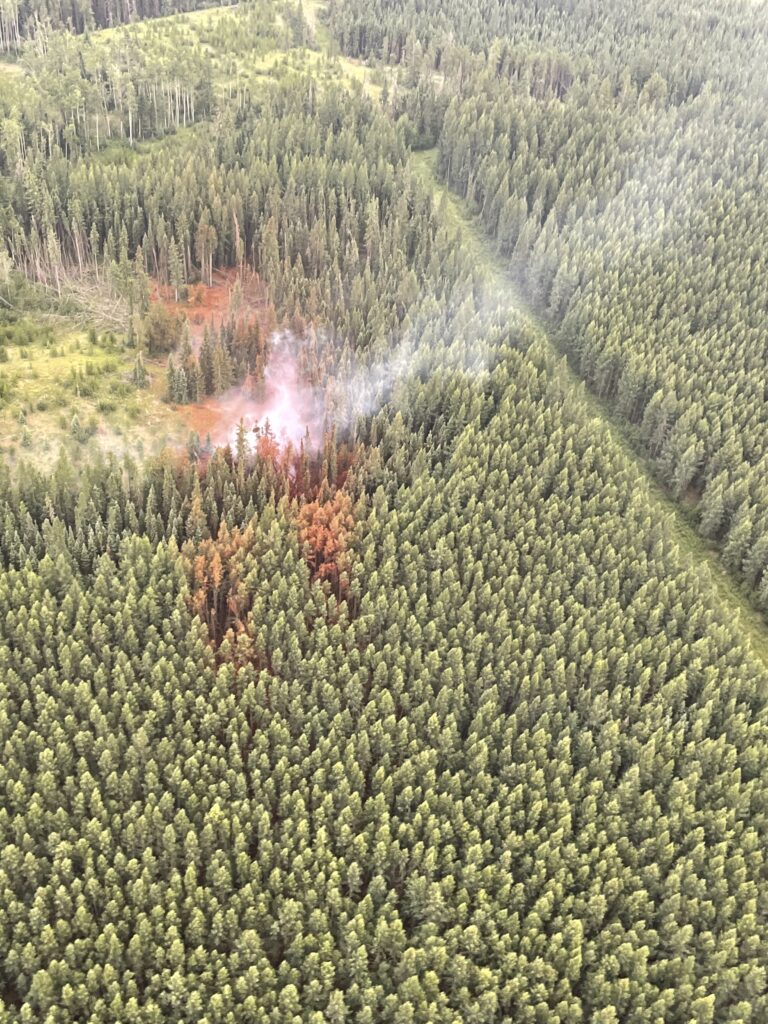 County fire crews fighting fire near Bear River