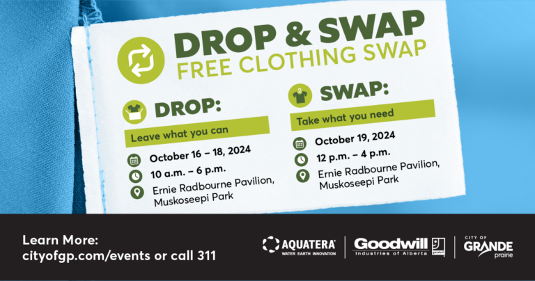 City of GP with Aquatera and Goodwill announce dates for 2024 Drop & Swap event
