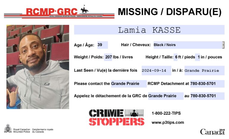 Grande Prairie RCMP seeking public assistance in finding missing 39-year-old