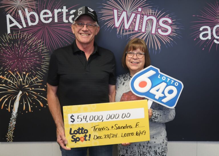Grande Prairie couple heading south to enjoy $54 million lottery win
