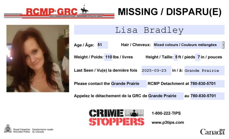 Grande Prairie RCMP search for missing 51-year-old