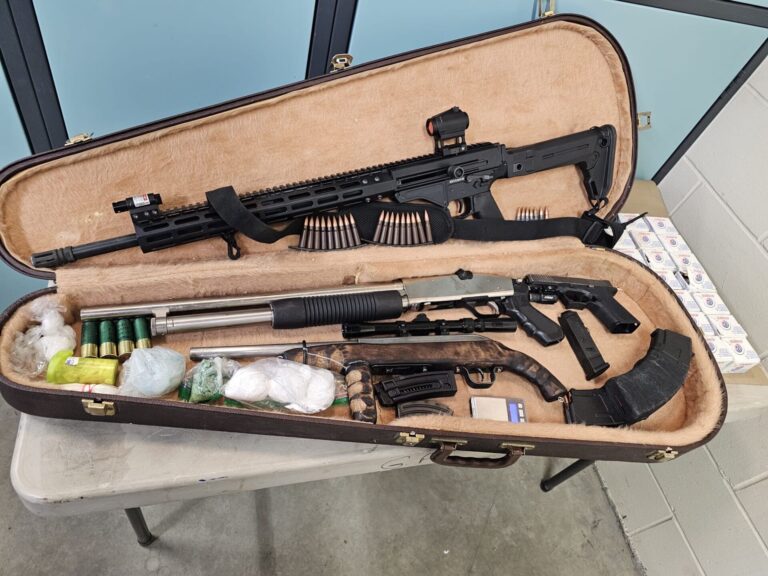 Four people arrested connected to drug, weapons seizure