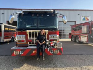 Casey and her owner celebrate the pup's third birthday on Friday. (Thomas Robertson, MyGrandePrairieNow.com)